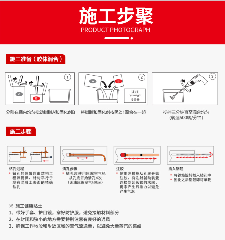 植筋膠施工步驟